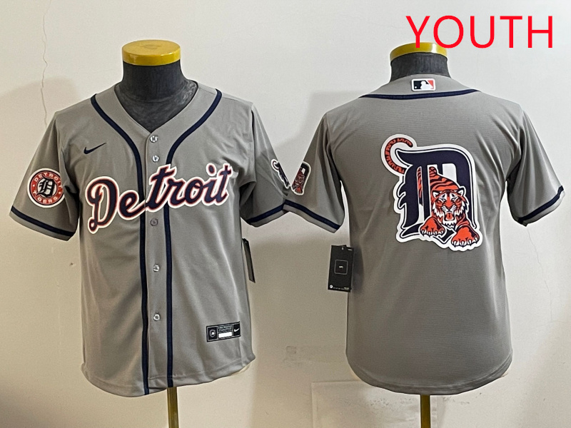 Youth 2025 Detroit Tigers blank grey Nike MLB jersey style 10